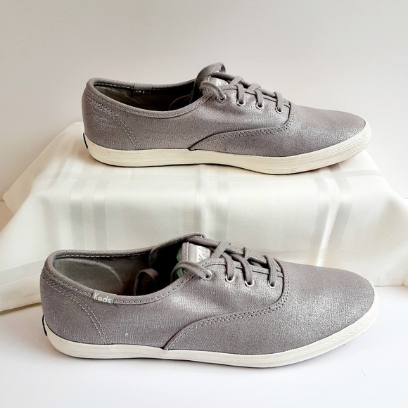 Keds Metallic Silver Sneakers Sz 8.5 - Picture 12 of 12